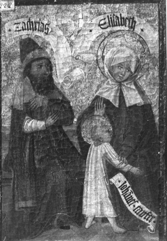 Zweiter Kirchheimer Sippenaltar: Zacharias und Elisabeth mit dem Johannesknaben by Master of Kirchheim