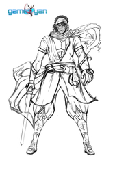 2D Concept Art Male Fantasy Warrior