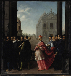A Cardinal's Procession by Ottavio Leoni