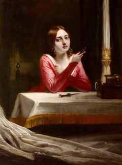 A Lady contemplating Suicide (Juliet from William Shakespeare's 'Romeo and Juliet') by attributed to Charles Robert Leslie