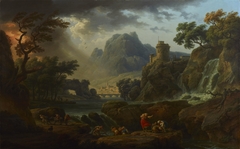 A Mountain Landscape with an Approaching Storm by Claude-Joseph Vernet