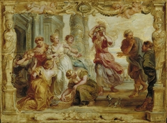 Achilles recognized among  the daughters of Lycomedes by Peter Paul Rubens