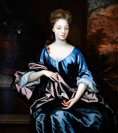 An Unknown Lady in Blue with a Violet Mantle by Anonymous