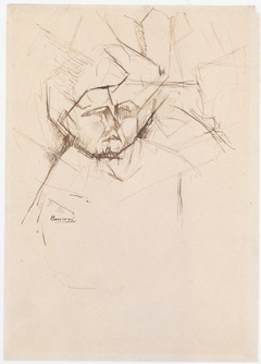 Analytical Study of a Woman's Head Against Buildings by Umberto Boccioni
