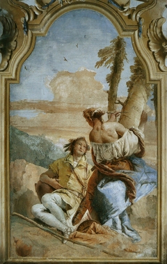 Angelica incide il nome di Medoro sulla corteccia by Giovanni Battista Tiepolo