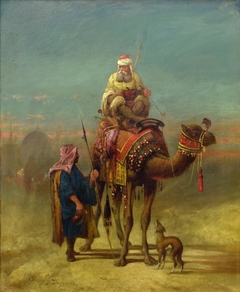 Arab Scene with Camel by Franklin Dullin Briscoe