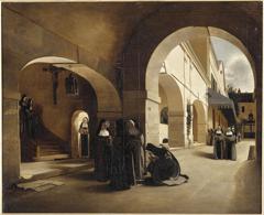 Ave Maria : interior of the  Aramont convent by François Bonvin
