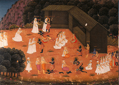 Bharata comes to meet Rama at Chitrakuta by Anonymous