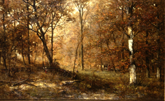 Bosgezicht, mogelijk Bois de Cambre by Hendrik Willem Mesdag