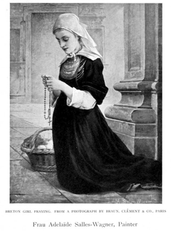 Breton Girl Praying by Adelaide Salles-Wagner