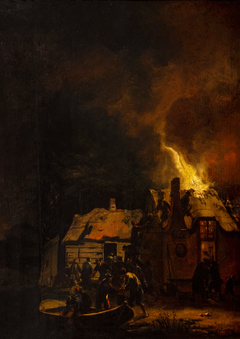 Burning House by Egbert van der Poel