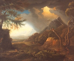 Classical Landscape with a Storm by Anonymous