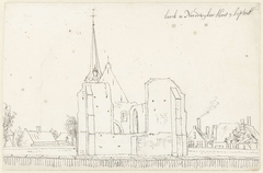 De kerk te Noordwijkerhout by Cornelis Pronk