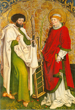 Die Heiligen Bartholomäus und Laurentius by Meister von Veringen