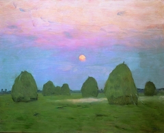 Dusk. Haystacks by Isaac Levitan