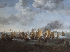 Dutch East India Company and Chinese Attack on Chinese Pirates in the Bay of Xiamen (Amoy), 9 February 1630 by Simon de Vlieger