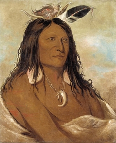 Eé-shah-kó-nee, Bow and Quiver, First Chief of the Tribe by George Catlin