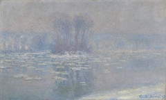 Eisschollen in Bennecourt by Claude Monet