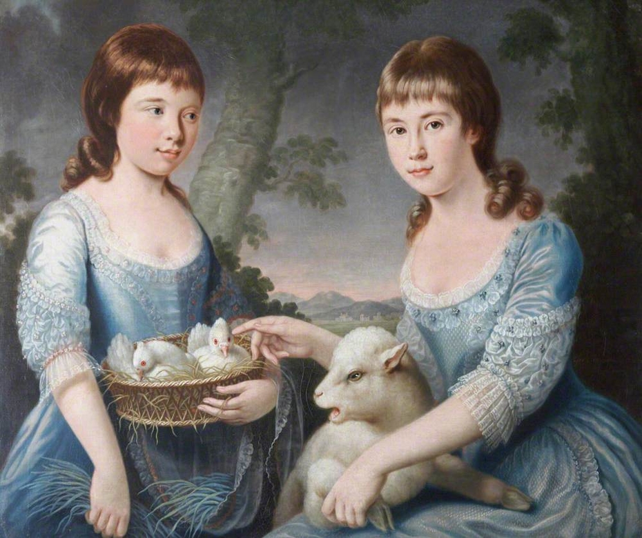 Elizabeth Chichester, later Mrs George Blount (1771-1820) and Mary Macdonald Chichester, later Lady Clifford (1768 - 1825), aged 5 and 9