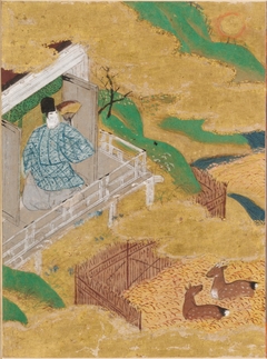 Evening Mist (Yūgiri), Illustration to Chapter 39 of the Tale of Genji (Genji monogatari) by Tosa Mitsunobu