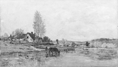 Farm on the Bank of a River