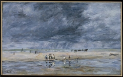 Figures on the Beach by Eugène Louis Boudin