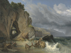 Fischer in der Bucht von Sorrent by Lancelot Théodore Turpin de Crissé