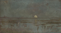 Fisherman by the Moonrise by László Mednyánszky