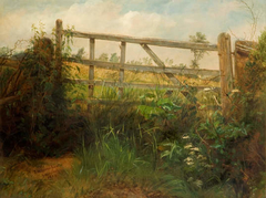 Five Barred Gate At Yardley by Frederick Henry Henshaw
