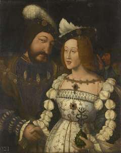 François I with Eleanor, Queen of France by Attributed to French School