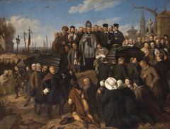 Funeral of the Five Victims by Aleksander Lesser