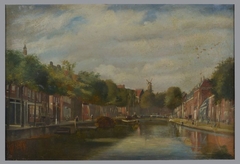 Gezicht op de Goudsesingel met in de verte de Blauwe molen bij het Hofplein by Jan Bikkers
