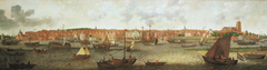 Gezicht op Dordrecht vanuit de monding van de Noord by Adam Willaerts