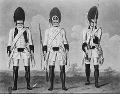 Grenadiers, two unidentified Infantry Regiments and Infantry Regiment "Salm" by David Morier