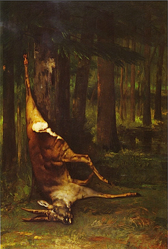 Hanging roe deer by Gustave Courbet