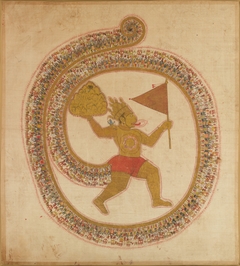 Hanuman Bearing the Mountaintop with Medicinal Herbs by Anonymous
