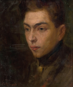 Head Study of a Young Man by Ľudovít Pitthordt