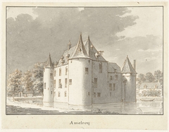 Het kasteel Amelroy of Ammerzoden, Gelderland by Cornelis Pronk