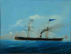 Het ss. Berenice van de Koninklijke Nederlandsche Stoomboot Maatschappij by anonymous painter