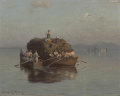 Heuboot auf dem Chiemsee by Josef Wopfner