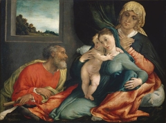 Holy Family with Saints Anne and Joachim by Lorenzo Lotto