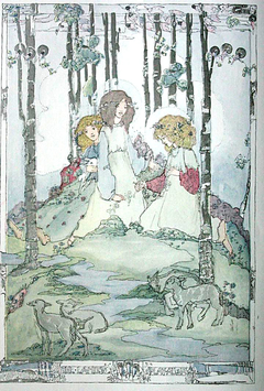 Illustration from the Christmas supplement to The Studio - 15 December, 1913 by Jessie Marion King