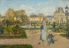 In the Tuileries by Theodor von Hörmann