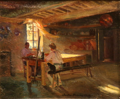 Intérieur de ferme by Claude Firmin