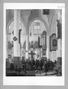 Interior of a church by Emanuel de Witte