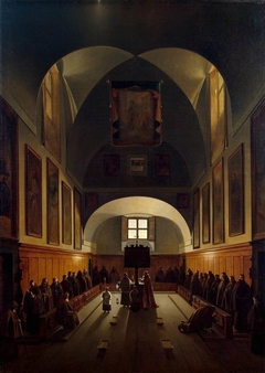 Interior of the Choir in the Capuchin Church on Piazza Barberini in Rome by François Marius Granet