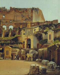 Interior of the Colosseum in Rome. by Christoffer Wilhelm Eckersberg