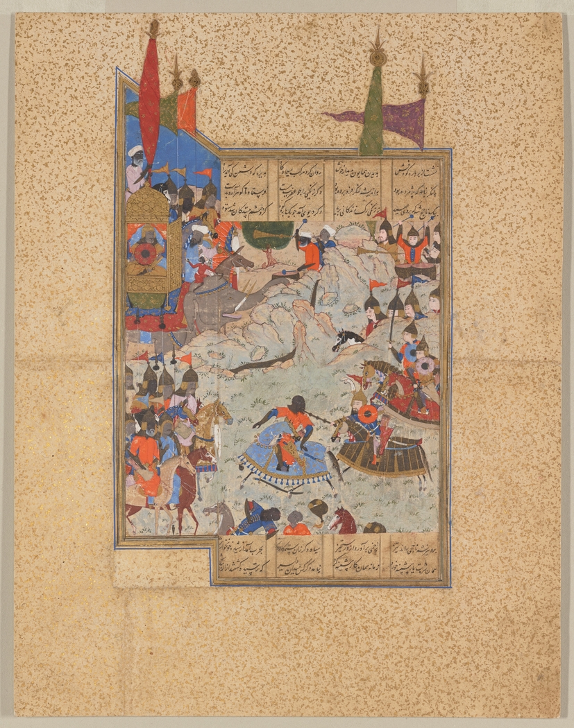 Iskandar (Alexander the Great) Battling the Zangi