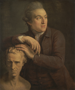 Joseph Nollekens with His Bust of Laurence Sterne by John Francis Rigaud