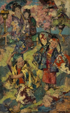 Kite Flying, Japan by Edward Atkinson Hornel